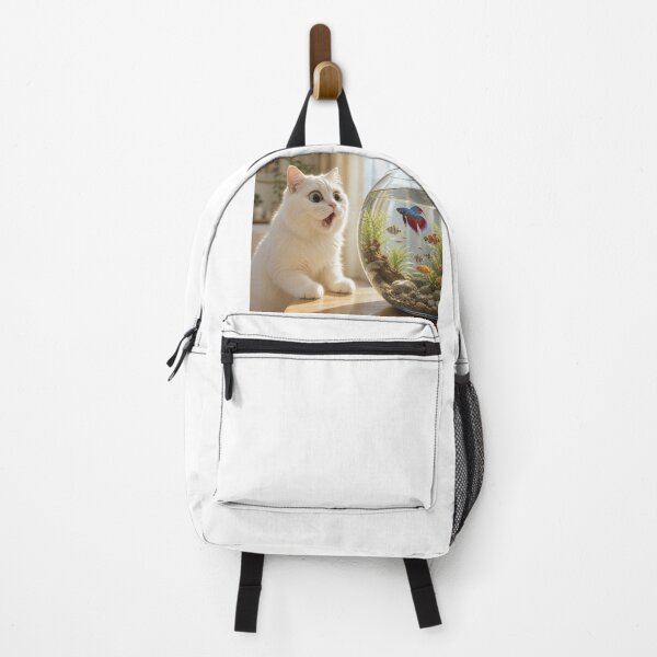 Item preview, Mesmerized Cat Watching Aquarium designed and sold by LovelyCatGalaxy.