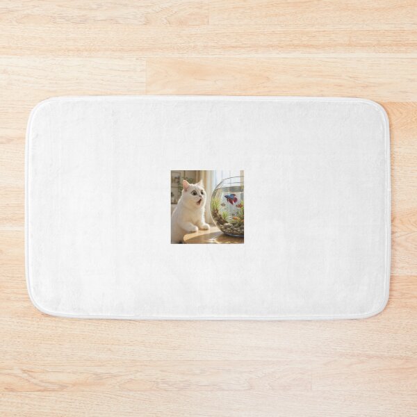 Item preview, Mesmerized Cat Watching Aquarium designed and sold by LovelyCatGalaxy.
