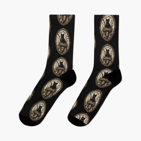 Item preview, Witchy Aesthetic Black Cat Vibes Stay Mossy Goblincore – Cottagecore Mushroom Design, Cute Forest Creature designed and sold by Collagedream.