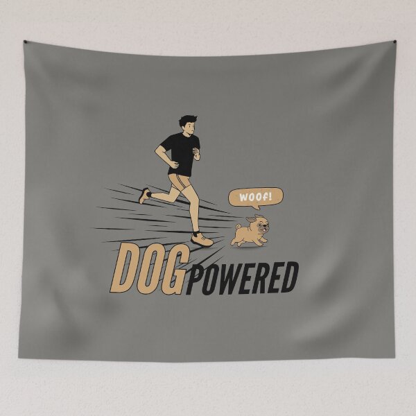 Item preview, Dog Powered - funny runner and dog lover designed and sold by CypisDesign.