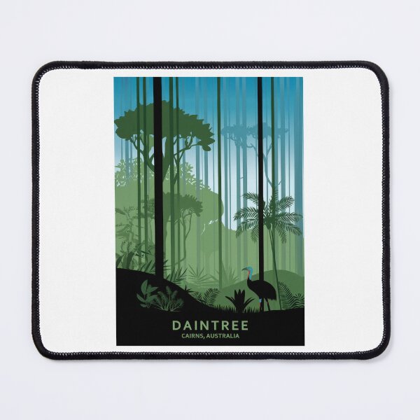 Item preview, Daintree Rainforest Australia Poster, Cairns Jungle Travel Print, Cassowary Wildlife Art designed and sold by pod24.