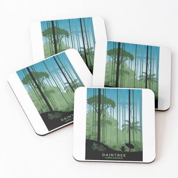 Item preview, Daintree Rainforest Australia Poster, Cairns Jungle Travel Print, Cassowary Wildlife Art designed and sold by pod24.