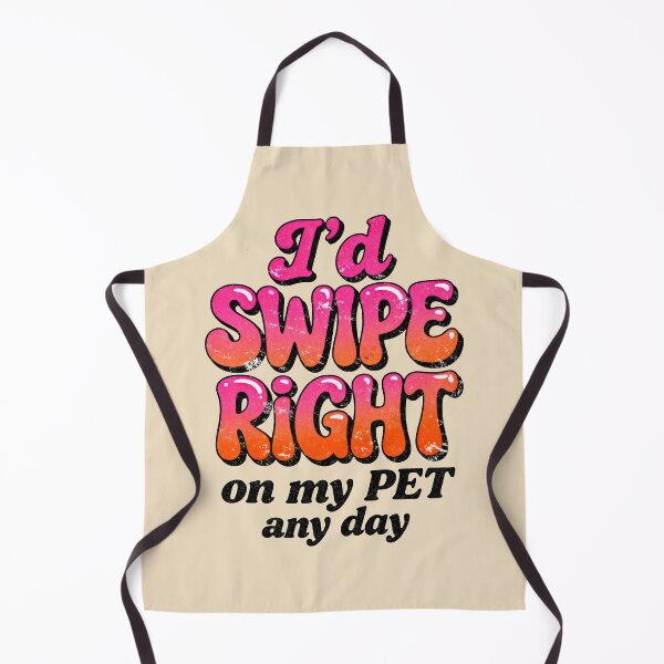 Item preview, I'd Swipe Right On My Pet Retro Aesthetic designed and sold by GrafTeesLab.
