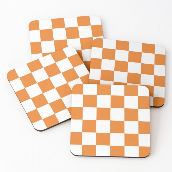 Item preview, Checkerboard Pattern- Orange White Colorful Retro Squares  designed and sold by Colorblizz.