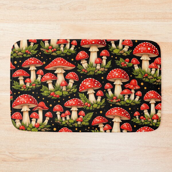 Item preview, Amanita Mushroom Pattern – Cottagecore Forest Aesthetic designed and sold by TheSlowShore.
