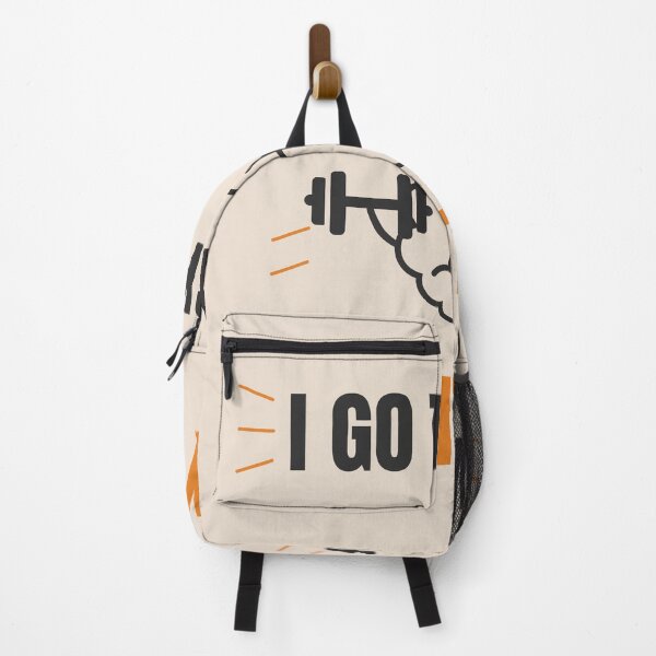 Item preview, I Go To Gym Mentally Funny Fitness Quote Aesthetic Minimal Beige Design designed and sold by Uvclick.