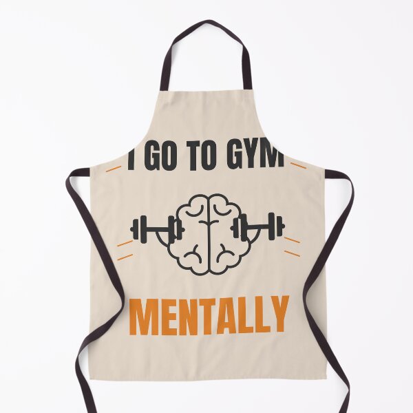 Item preview, I Go To Gym Mentally Funny Fitness Quote Aesthetic Minimal Beige Design designed and sold by Uvclick.