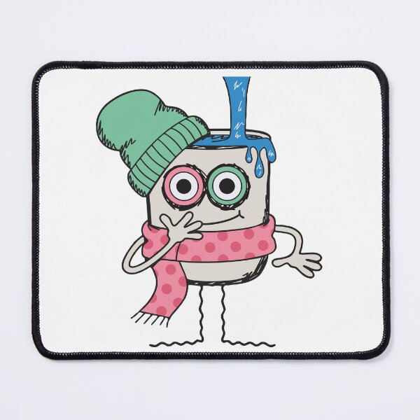 Item preview, Hipster Milk Cartoon Character with Beanie and Scarf designed and sold by OuSfian1.