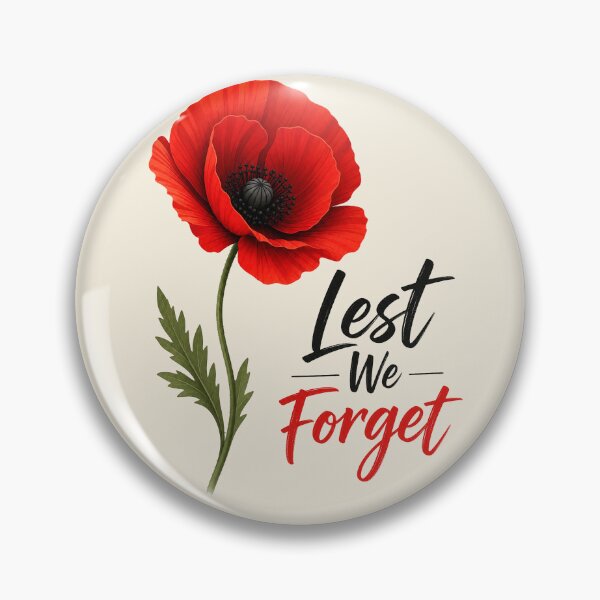 Item preview, Red Poppy Remembrance Lest We Forget Design designed and sold by MythicCotton.