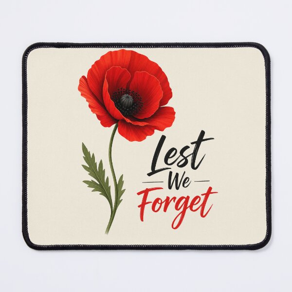Item preview, Red Poppy Remembrance Lest We Forget Design designed and sold by MythicCotton.