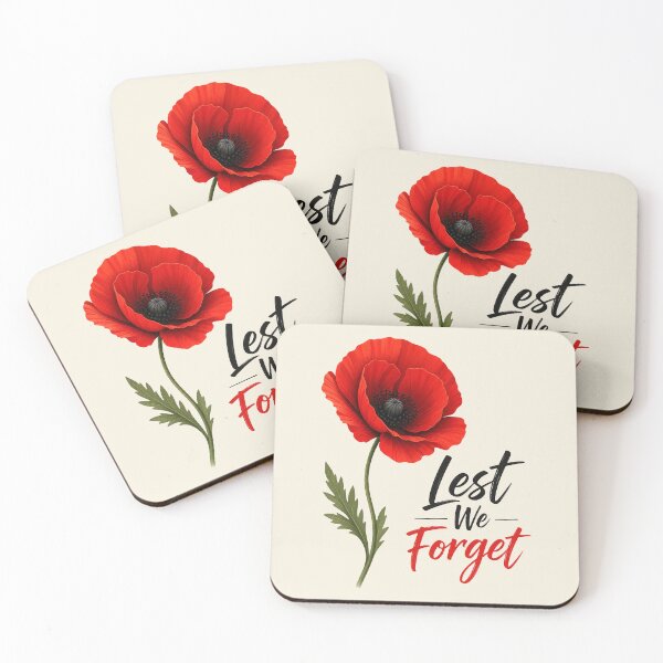 Item preview, Red Poppy Remembrance Lest We Forget Design designed and sold by MythicCotton.