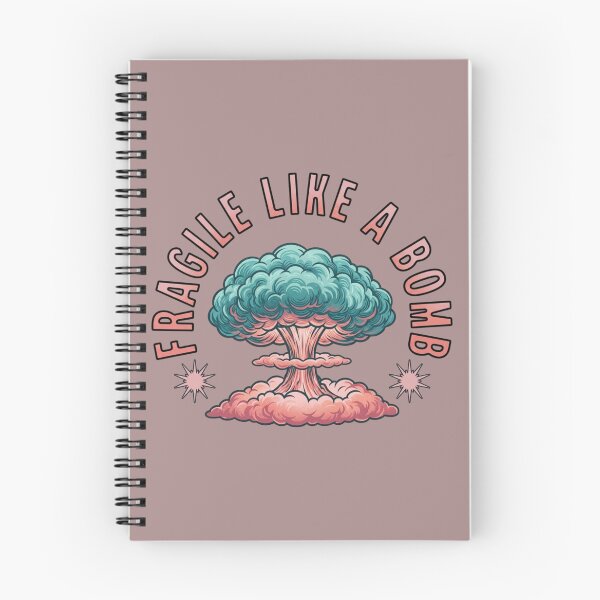 Item preview, Fragile Like A Bomb Mushroom Cloud Retro Design designed and sold by BloomAndBizarre.