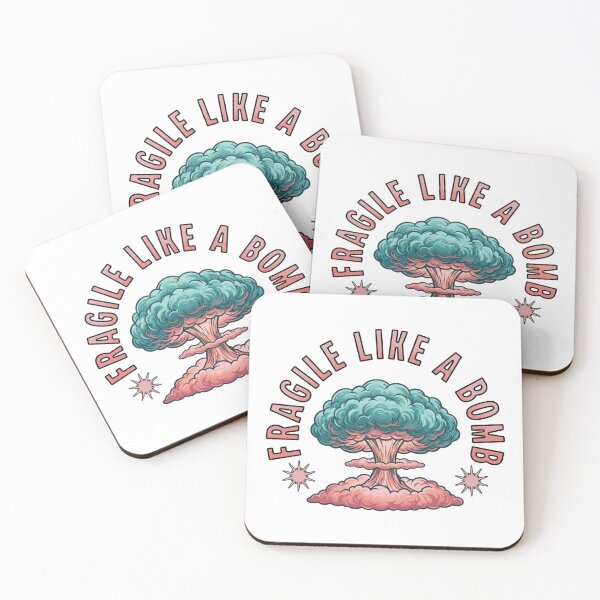 Item preview, Fragile Like A Bomb Mushroom Cloud Retro Design designed and sold by BloomAndBizarre.