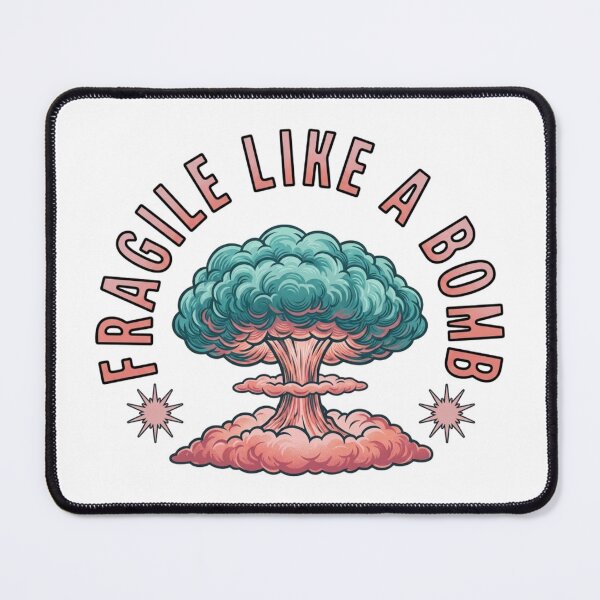 Item preview, Fragile Like A Bomb Mushroom Cloud Retro Design designed and sold by BloomAndBizarre.