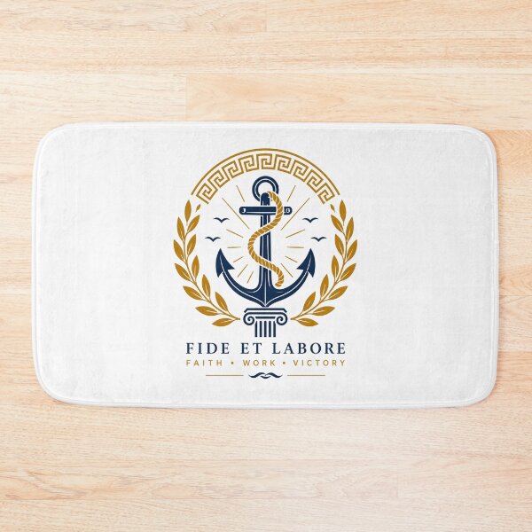 Item preview, Fide Et Labore Anchor Premium Emblem designed and sold by MWSailingClub.
