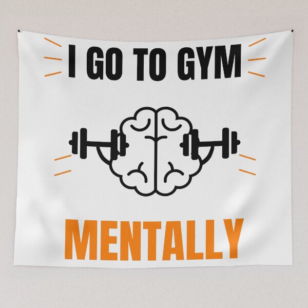 Item preview, I Go To Gym Mentally Funny Workout Quote Minimal Clean Design designed and sold by Uvclick.