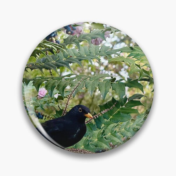 Item preview, London Blackbird in Berries and Blossom designed and sold by The Running London Photographer.