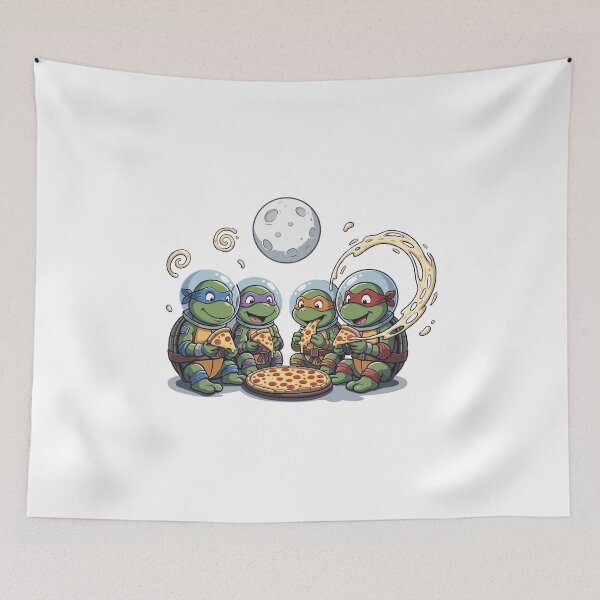 Item preview, Space Pizza Party - Astro Mutant Turtles on the Moon designed and sold by Krasnovaovaova.