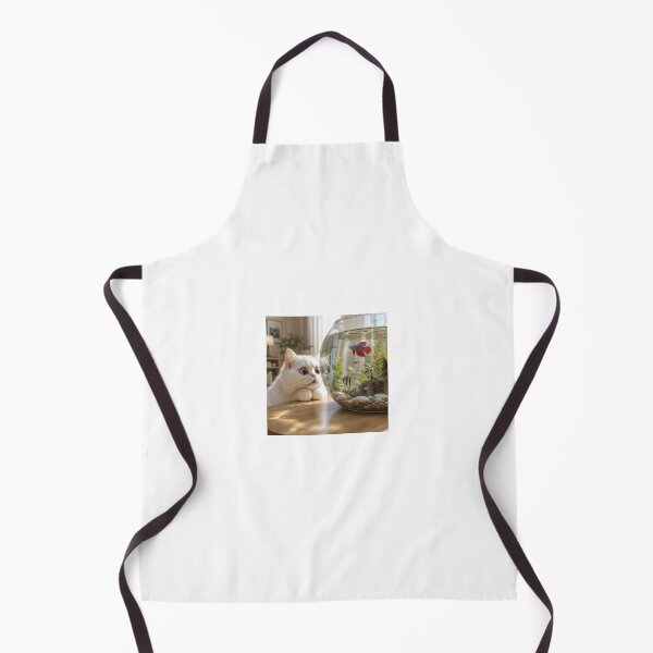 Item preview, Curious Cat Discovering Aquarium World designed and sold by LovelyCatGalaxy.