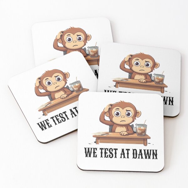 Item preview, We Test At Dawn Funny Monkey Test Day designed and sold by TheEndDesign.
