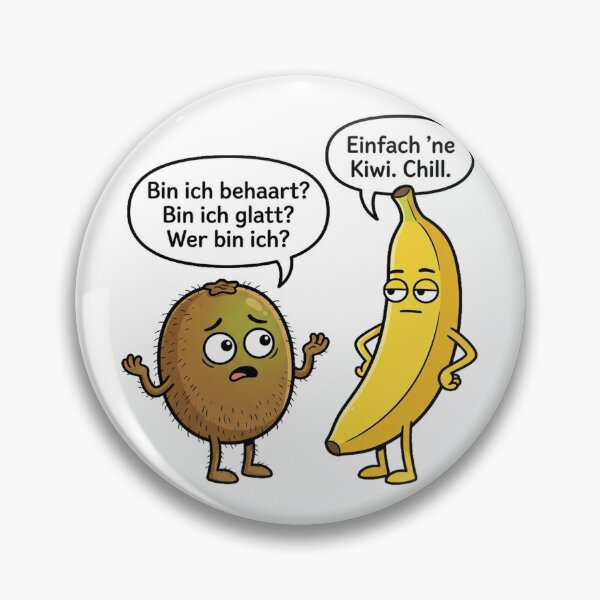 Item preview, “Kiwi identity crisis – Funny fruit comic motif” designed and sold by Herzbaumatelier.