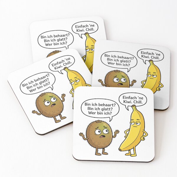 Item preview, “Kiwi identity crisis – Funny fruit comic motif” designed and sold by Herzbaumatelier.