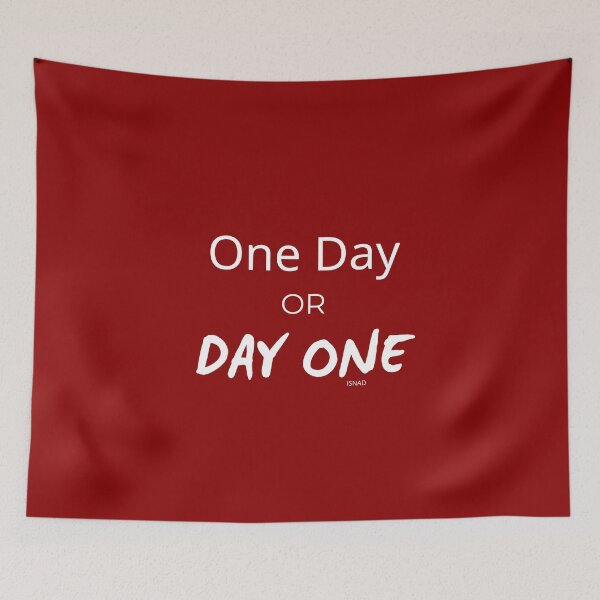 Item preview, Day One Motivation White Typography designed and sold by ByIsnadStudio.