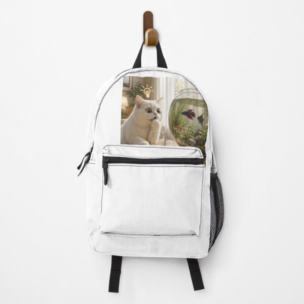 Item preview, Funny Cat Gets a Genius Idea – Aquarium Story designed and sold by LovelyCatGalaxy.