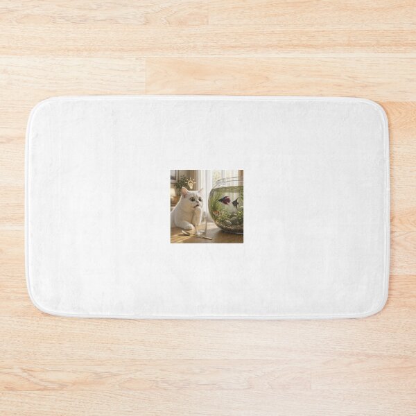 Item preview, Funny Cat Gets a Genius Idea – Aquarium Story designed and sold by LovelyCatGalaxy.