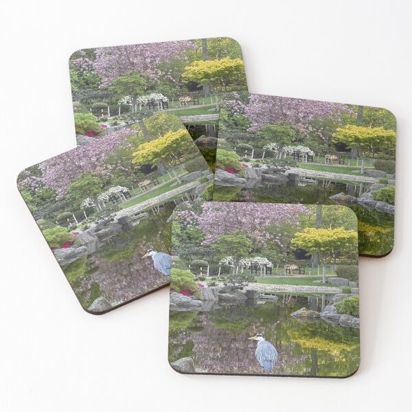 Item preview, A London Heron in Blossom and Reflection designed and sold by The Running London Photographer.