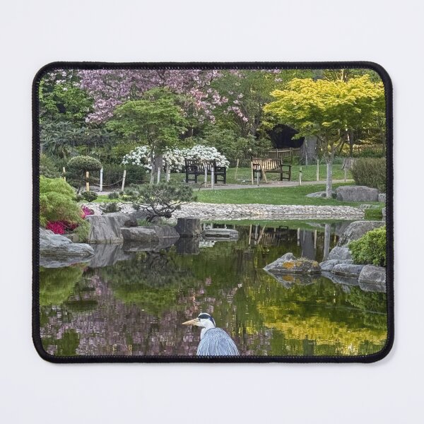 Item preview, A London Heron in Blossom and Reflection designed and sold by The Running London Photographer.