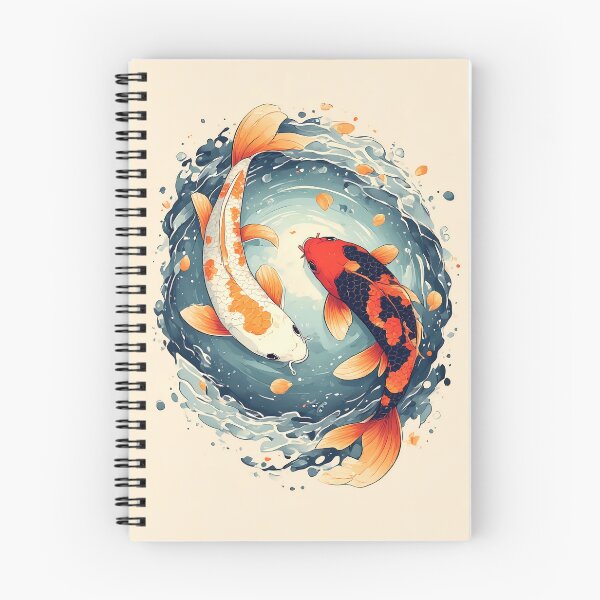 Item preview, Koi Fish Yin Yang — Japanese Watercolor Art designed and sold by dreamframehub.