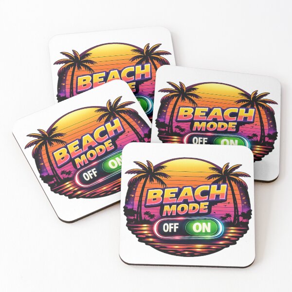 Item preview, Beach Mode – Neon Sunset Vibes T-Shirt designed and sold by MerchlyMike.