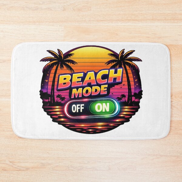 Item preview, Beach Mode – Neon Sunset Vibes T-Shirt designed and sold by MerchlyMike.