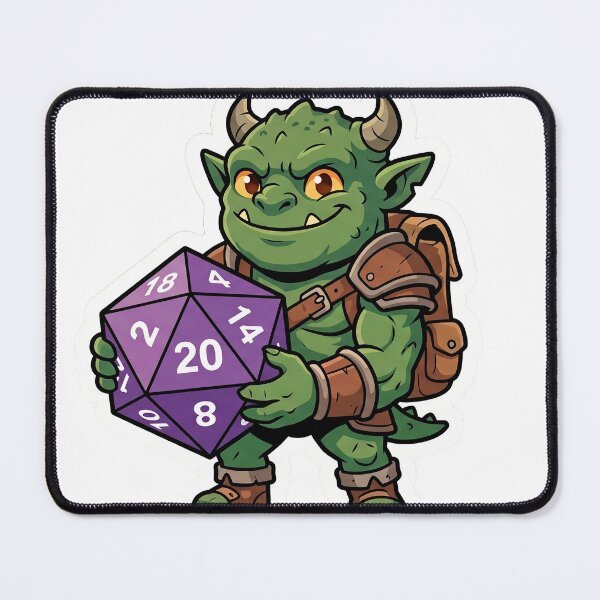 Item preview, Dice Goblin Holding D20 Natural 20 Tabletop RPG designed and sold by oaugustoviana.