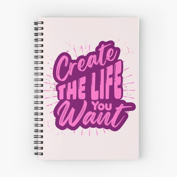 Item preview, Create The Life You Want – Inspirational Pink Typography Quote designed and sold by MR-GOLDEN.
