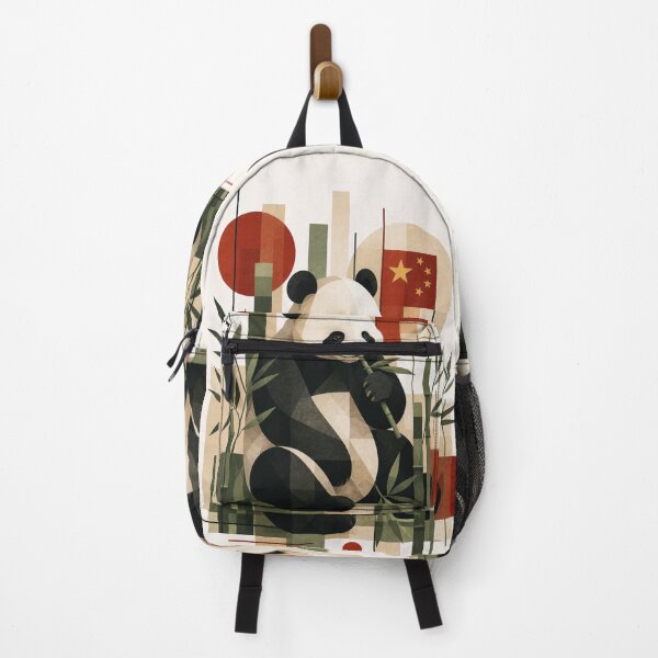 Item preview, Geometric Boho Giant Panda - Zen Bamboo Garden Art designed and sold by Nova Graphix.