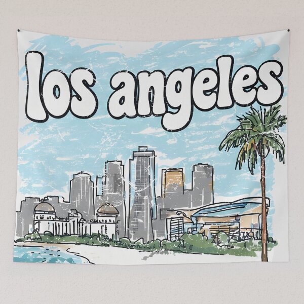 Item preview, Los Angeles California Cute Skyline Pastel Cityscape  designed and sold by HowToCanadian.