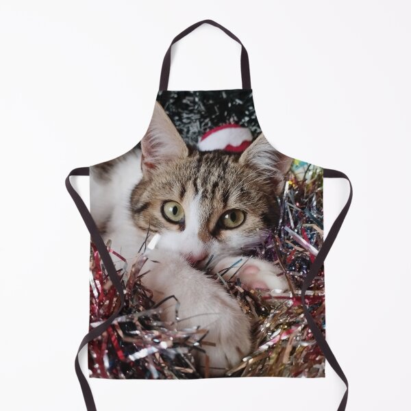 Item preview, Kitten among Christmas decorations. Holiday Kitten. designed and sold by inspiration3.