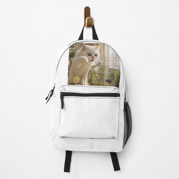 Item preview, Funny Cat Making Fish Tea – Aquarium Chaos designed and sold by LovelyCatGalaxy.