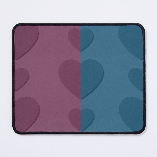 Item preview, Pink Blue Heart Split Aesthetic Pattern designed and sold by IntelliMindDesigns.