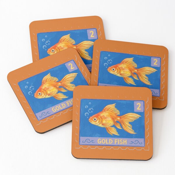 Item preview, Goldfish Postage Stamp designed and sold by WickedStarlet.