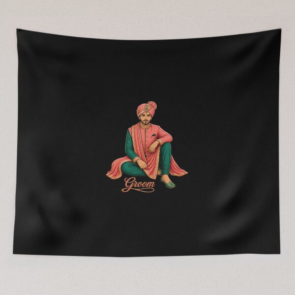 Item preview, Desi Groom Traditional Indian Wedding Design designed and sold by FEEL GOOD CLUB DESIGNS.
