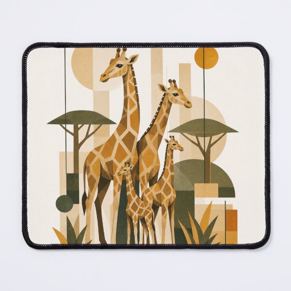 Item preview, Geometric Boho Giraffe Family - Modern Safari Sunset designed and sold by Nova Graphix.