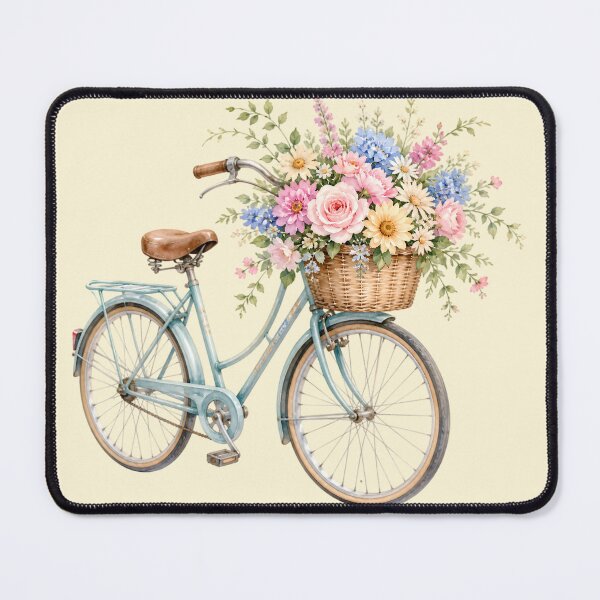 Item preview, Vintage Bicycle with Floral Basket designed and sold by Rohan132.