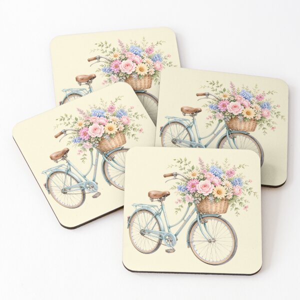 Item preview, Vintage Bicycle with Floral Basket designed and sold by Rohan132.