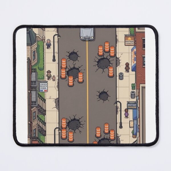 Item preview, Outremont Pixel Art Montreal Neighborhood Retro Video Game Print designed and sold by LouDSarG.