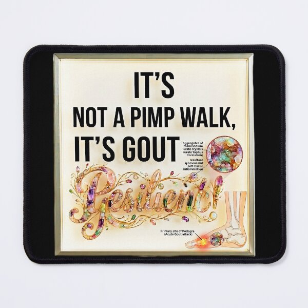 Item preview, It's Not A Pimp Walk It's Gout designed and sold by gear-posters.