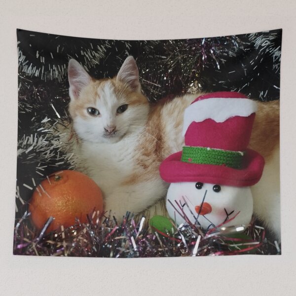 Item preview, Kitten In Decor. Christmas Kitty. Holiday Kitten. designed and sold by inspiration3.