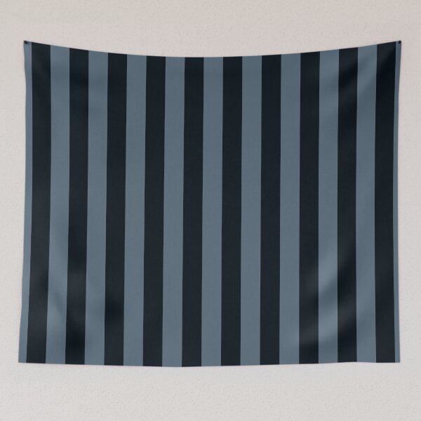 Item preview, Dark electric blue & rich black vertical lines designed and sold by Mint + Midnight.